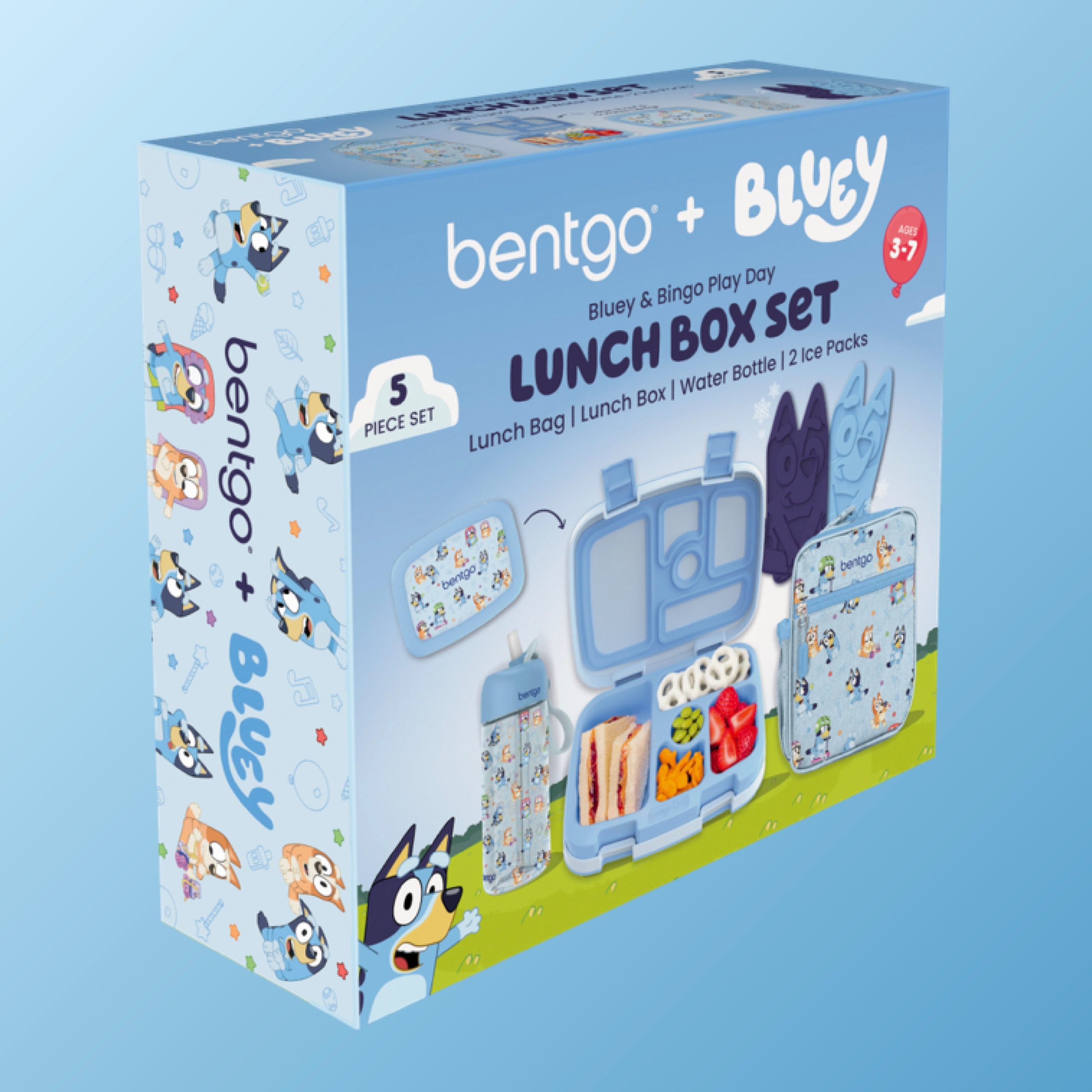 Bentgo + Bluey Kids Prints 5-Piece Lunch Box Set - Image 9