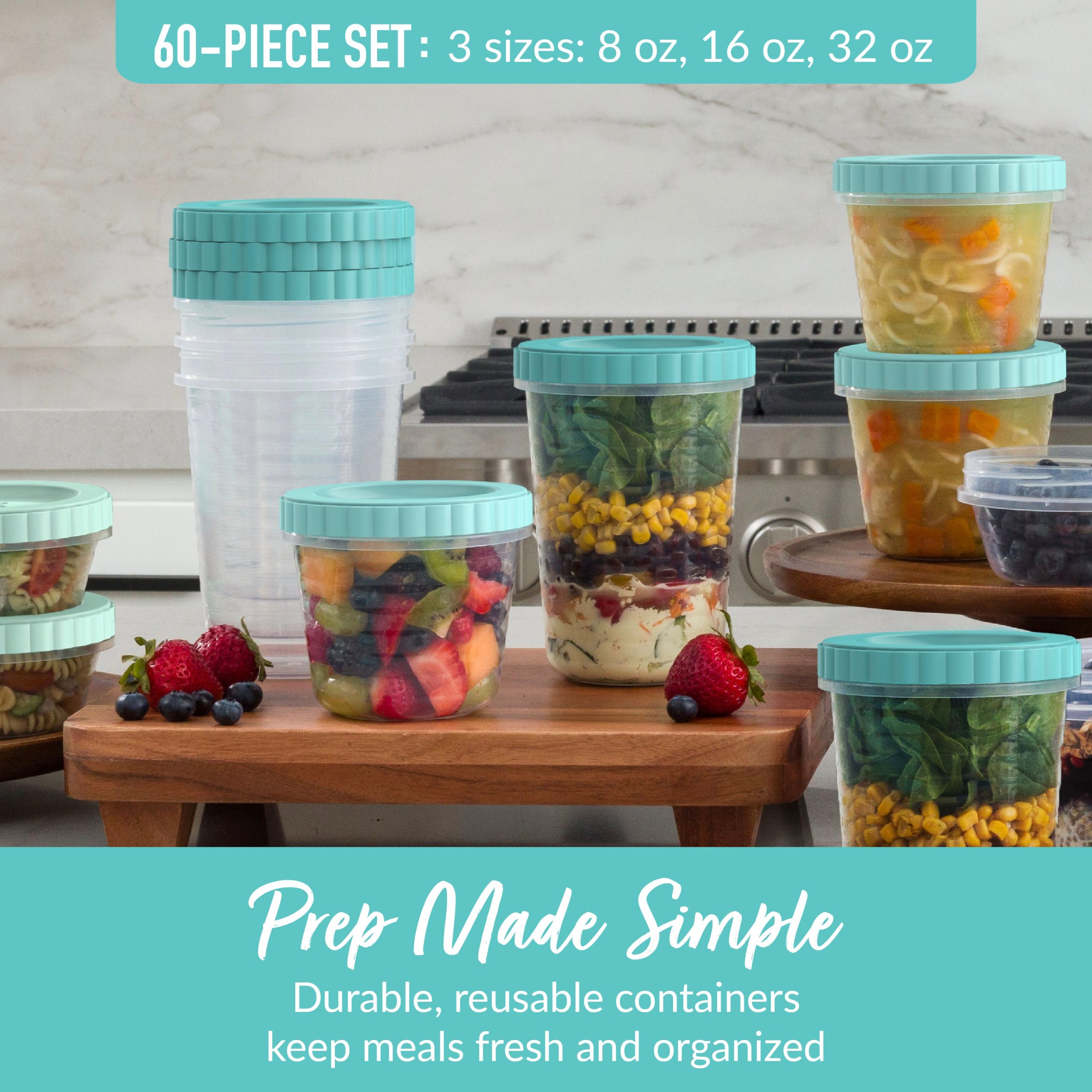 Bentgo Prep Twist-Top Containers (60-Piece) - Image 2